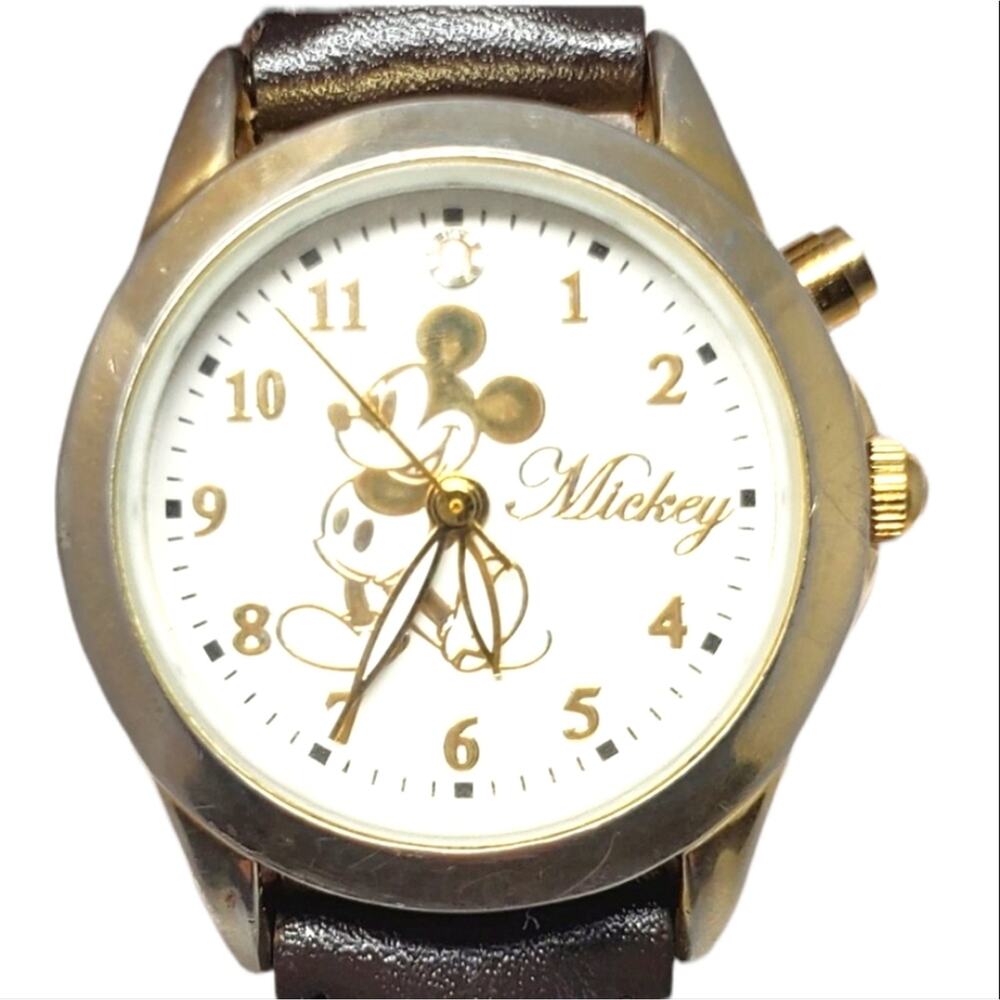 Disney X Sekio Mickey Mouse Musical Gold Watch RARE H2F